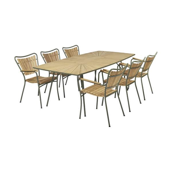  Marguerit Havemøbelsæt - 1 Bord Og 6 Stole