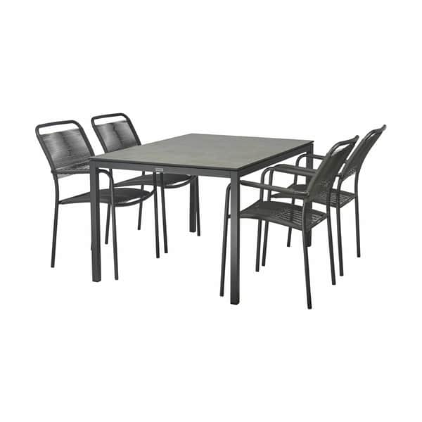  Elba Verona Havemøbelsæt - 1 Bord Og 4 Stole