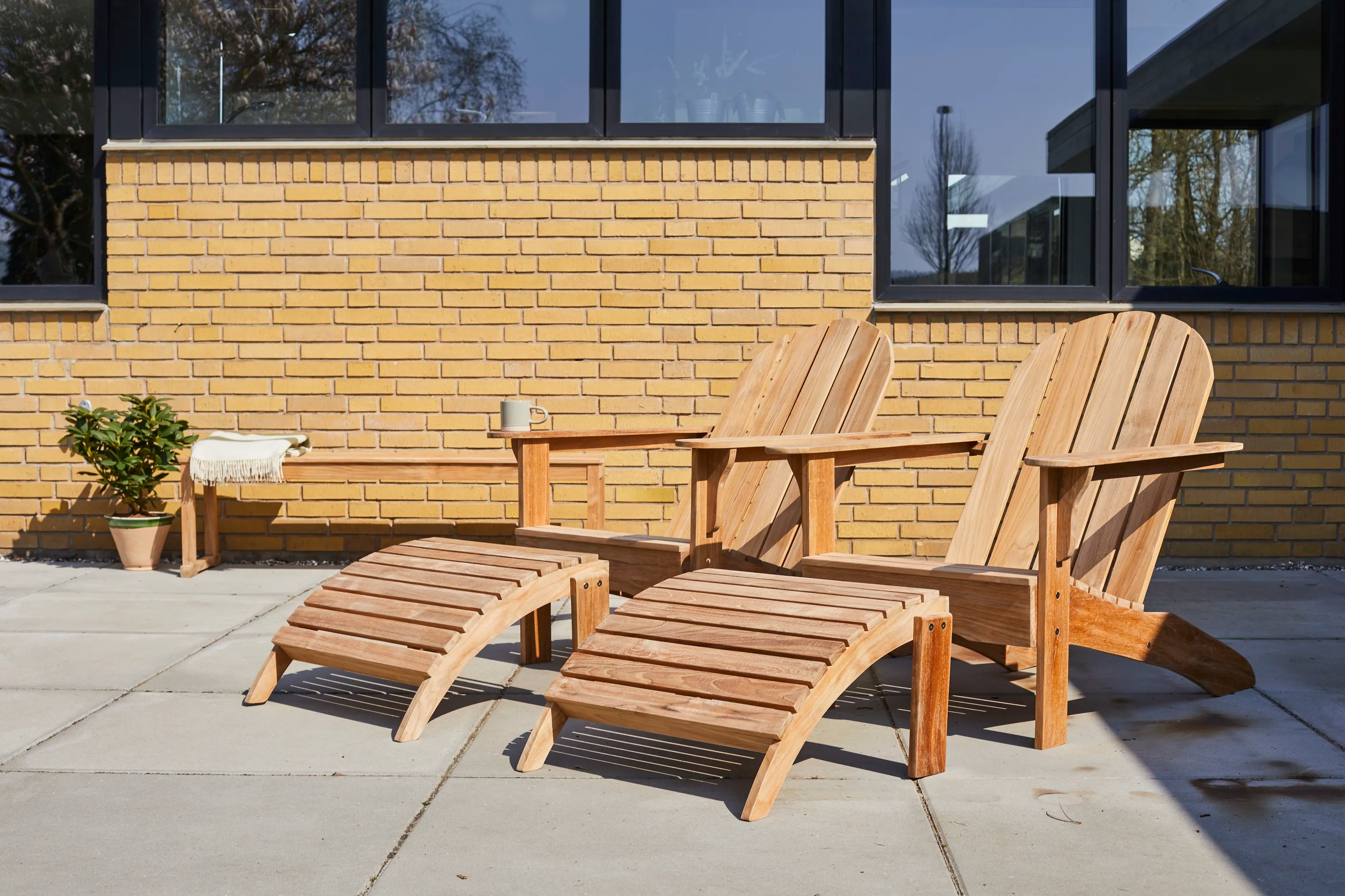  Adirondack Loungestol M. Fodskammel