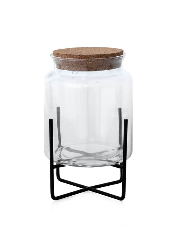 Planteglas M. Fod Og Korklåg